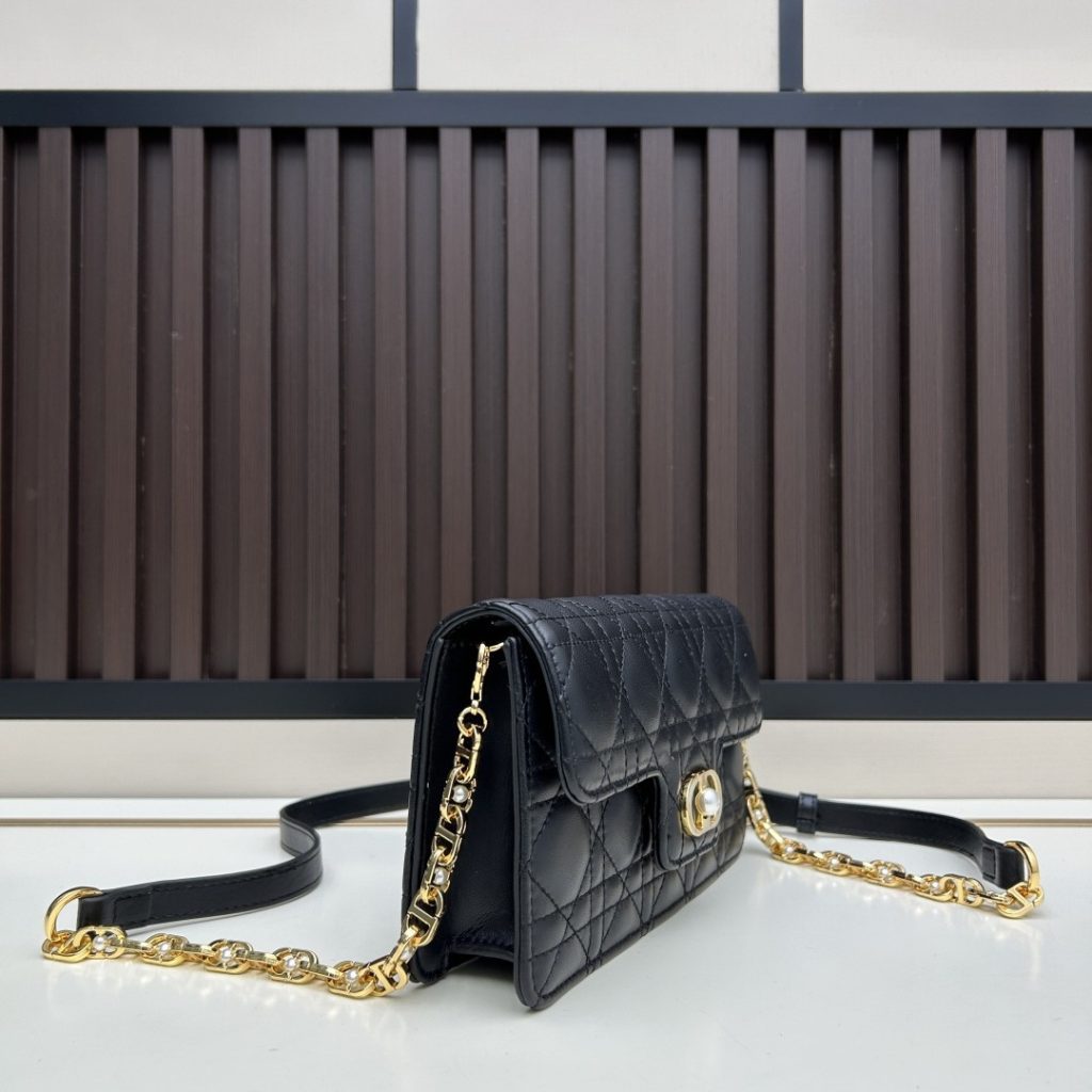 Dior Lady Mini in Cannage Lambskin with Magnetic Snap for Hand Shoulder Carry