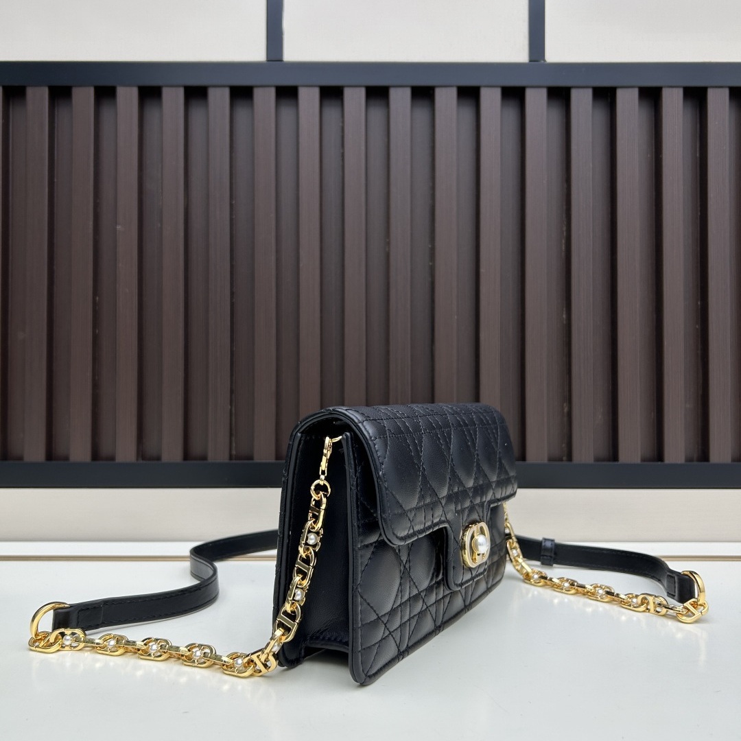Dior Lady Mini in Cannage Lambskin with Magnetic Snap for Hand Shoulder Carry