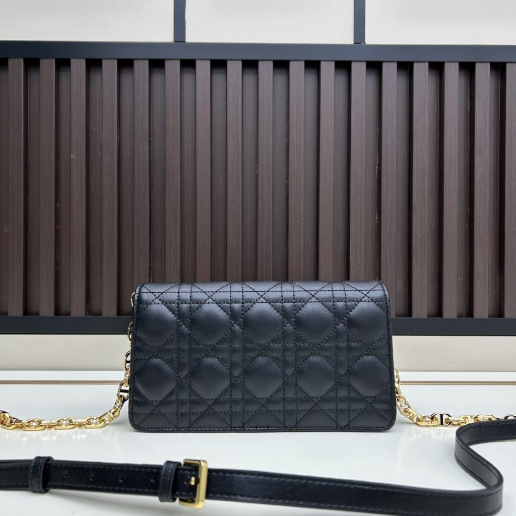 Dior Lady Mini in Cannage Lambskin with Magnetic Snap for Hand Shoulder Carry