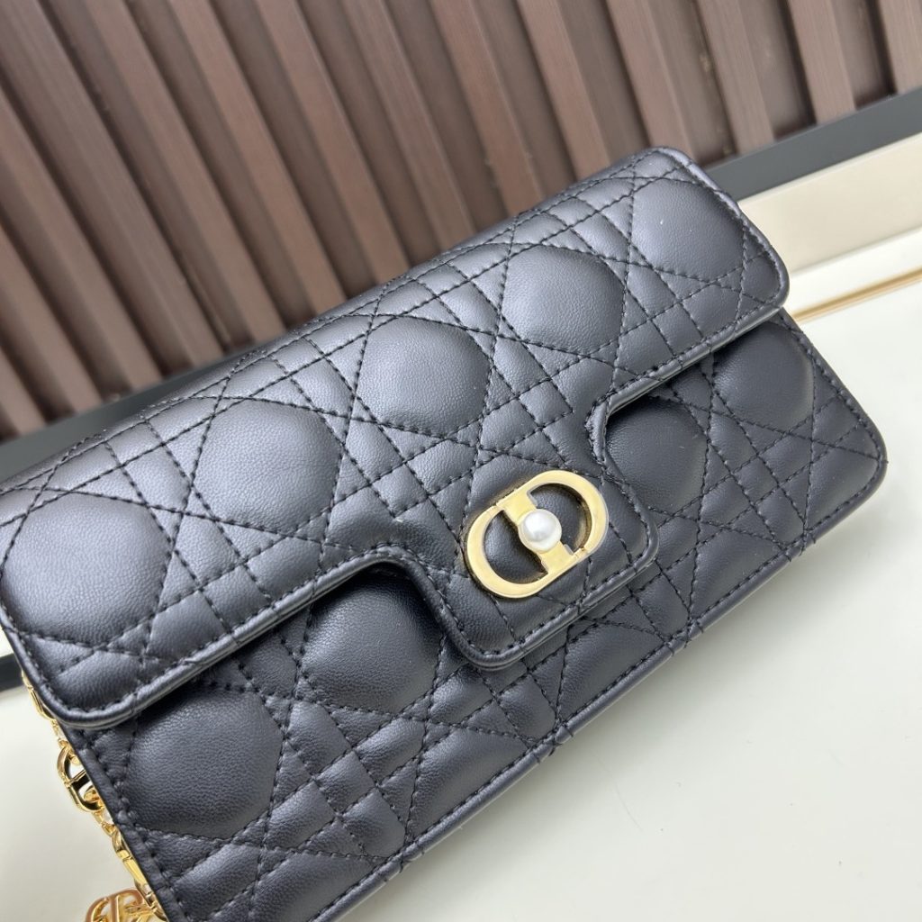 Dior Lady Mini in Cannage Lambskin with Magnetic Snap for Hand Shoulder Carry