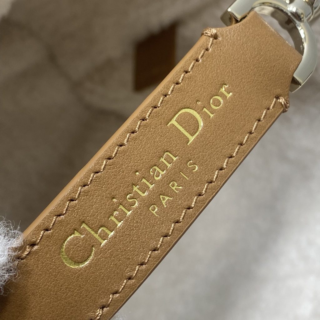 Dior Book Tote in Suede with Open Top for Handheld Shoulder Carry 25cm in Beige Color