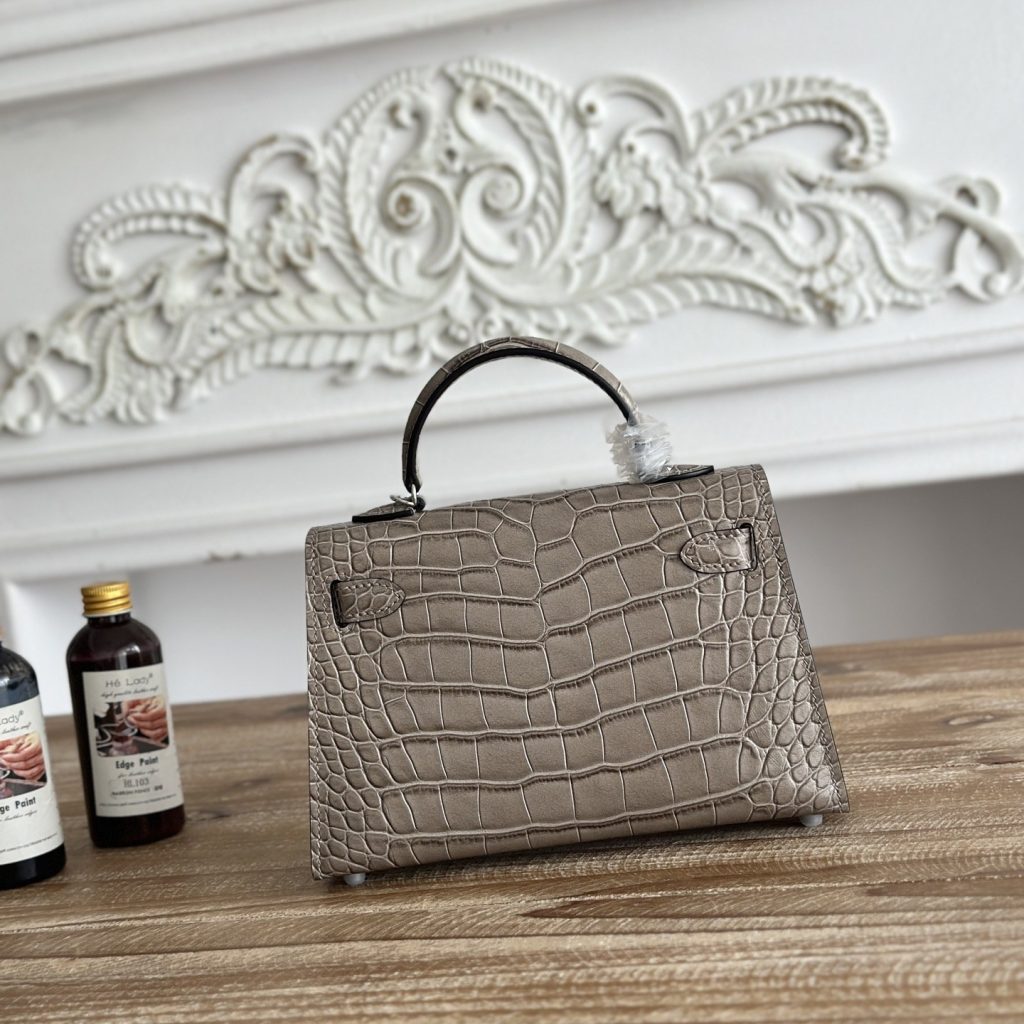 Hermès Kelly Mini 2 in Nile Crocodile with Twist Lock Flap for Hand Carry Designer Bag