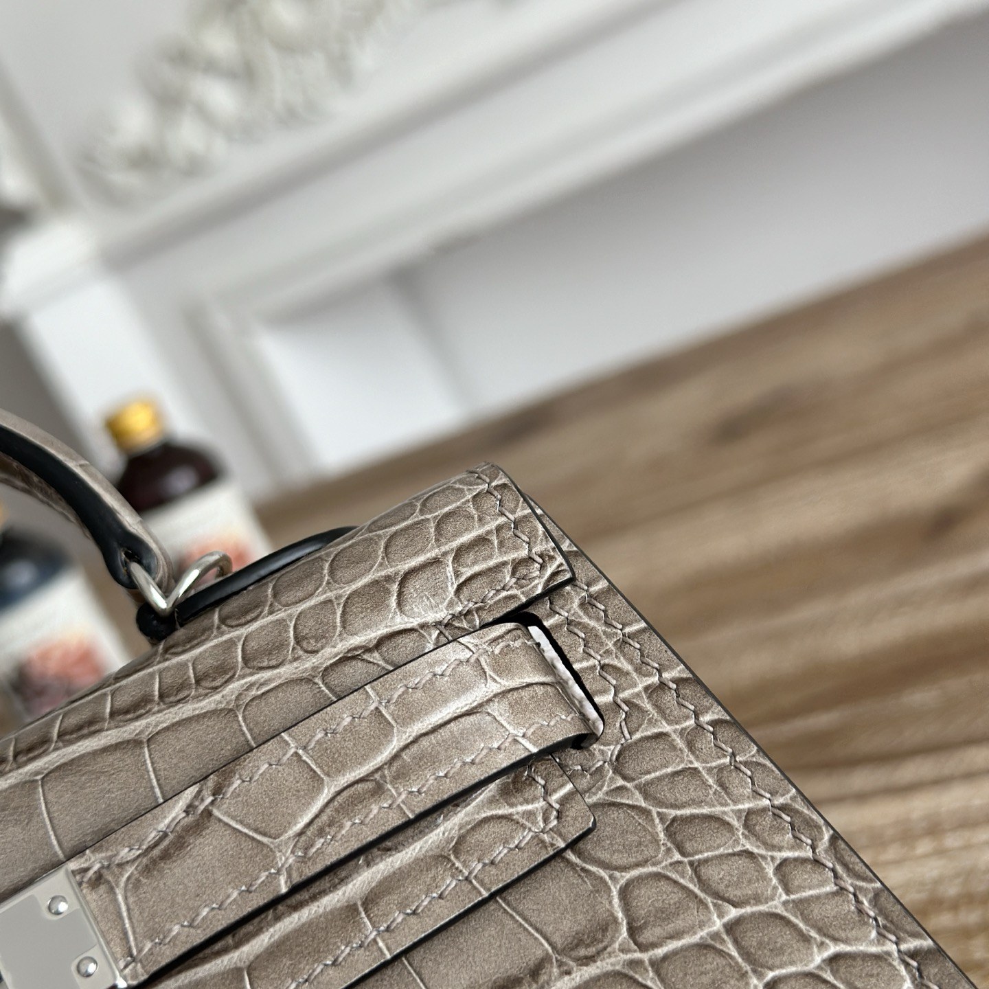 Hermès Kelly Mini 2 in Nile Crocodile with Twist Lock Flap for Hand Carry Designer Bag