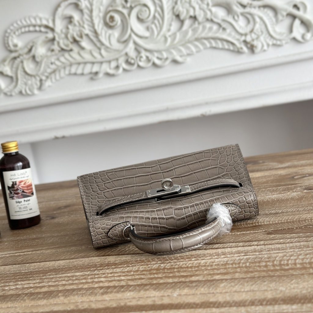 Hermès Kelly Mini 2 in Nile Crocodile with Twist Lock Flap for Hand Carry Designer Bag
