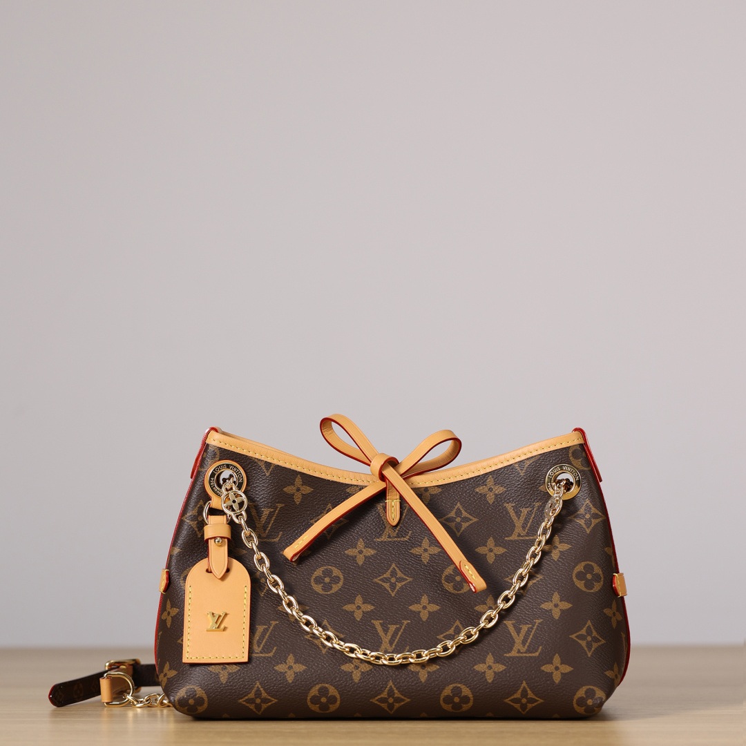Louis Vuitton Carryall in Monogram Canvas with Drawstring and Magnetic Snap for Shoulder Crossbody