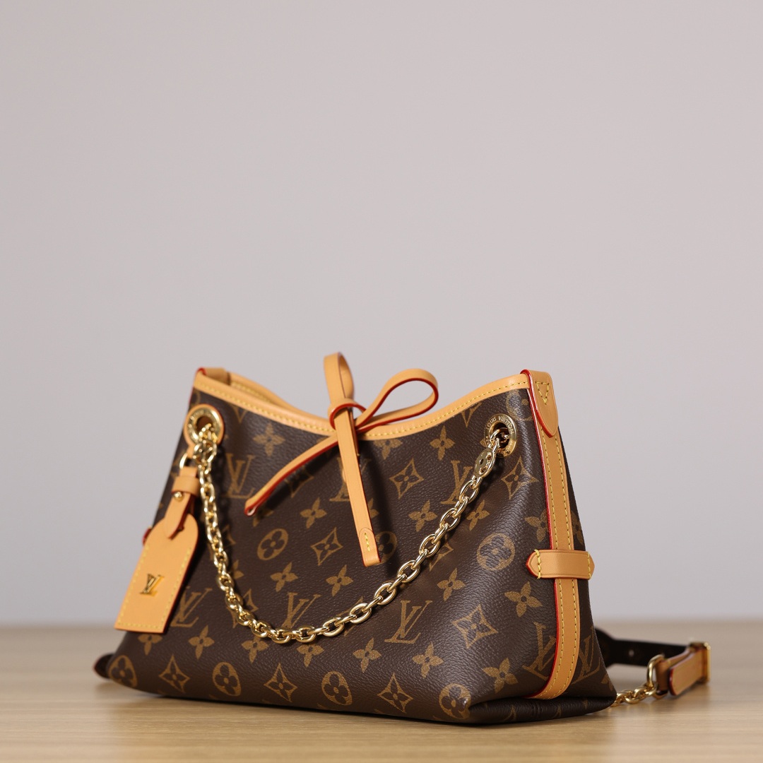 Louis Vuitton Carryall in Monogram Canvas with Drawstring and Magnetic Snap for Shoulder Crossbody