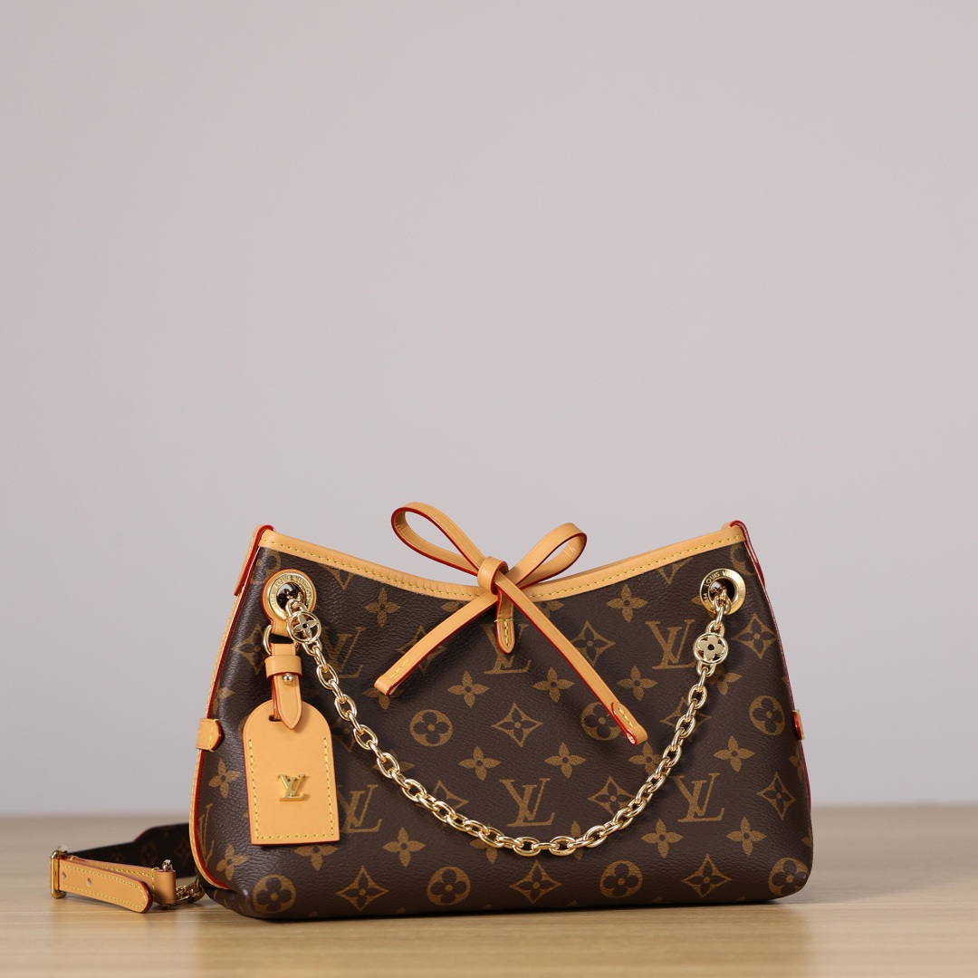 Louis Vuitton Carryall in Monogram Canvas with Drawstring and Magnetic Snap for Shoulder Crossbody