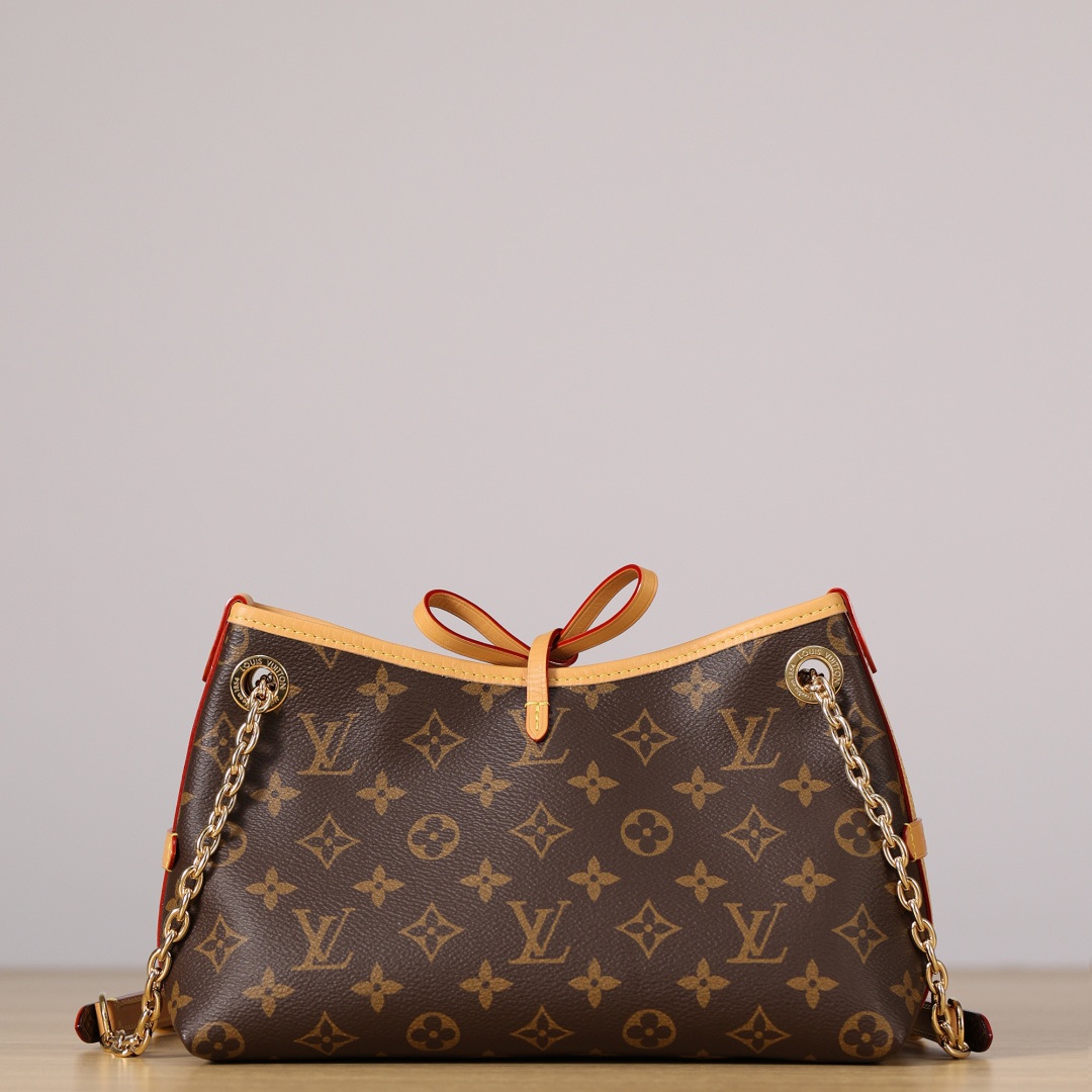Louis Vuitton Carryall in Monogram Canvas with Drawstring and Magnetic Snap for Shoulder Crossbody