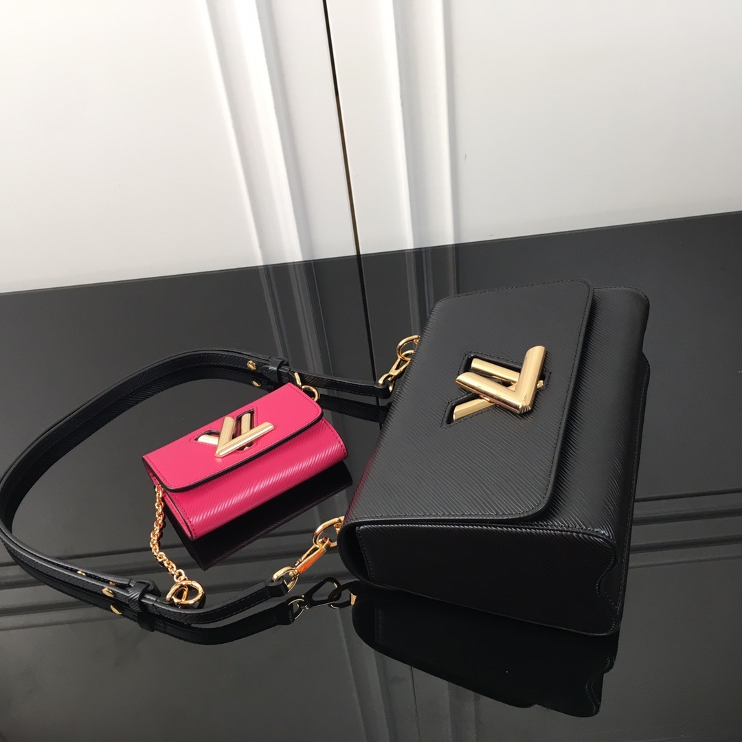 Louis Vuitton Twist in Epi Leather with Lock Closure for Shoulder Crossbody Bag Carry M59885