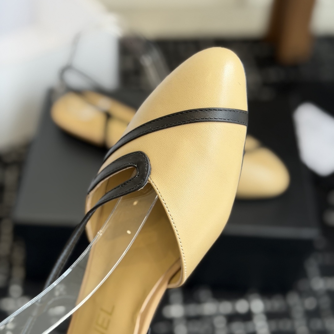 Chanel Gold Flow Line High Heel Open-Toe Slingback Sandals