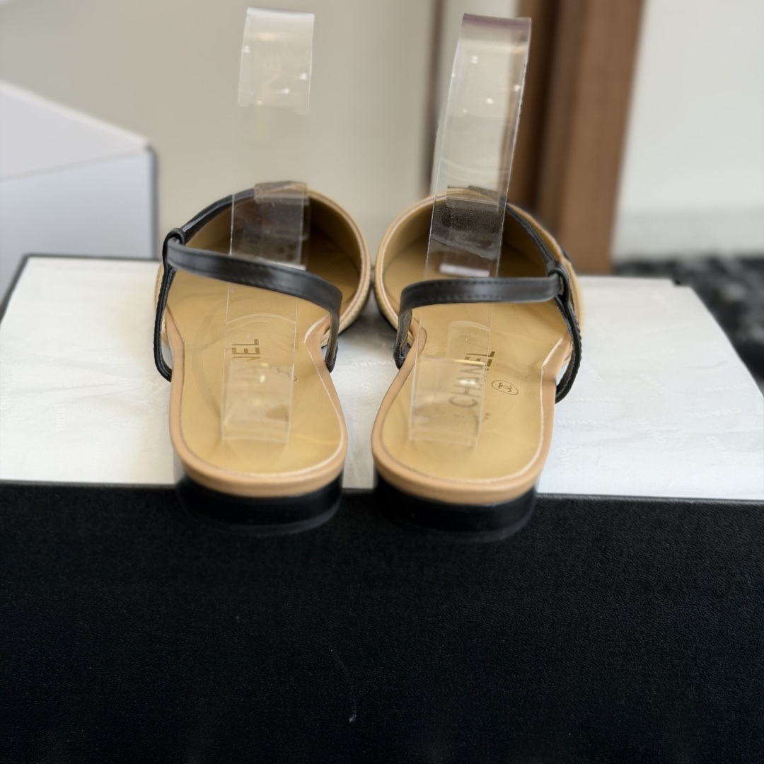 Chanel Gold Flow Line High Heel Open-Toe Slingback Sandals