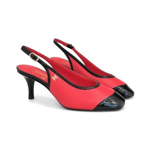 CHANEL CC Logo Two-tone Open-toe High Heel Sandals in Full-grain Lambskin with Italian Leather Sole