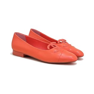 CHANEL Double C Two-tone Flat Ballet Flats in Full-grain Lambskin with Italian Leather Sole