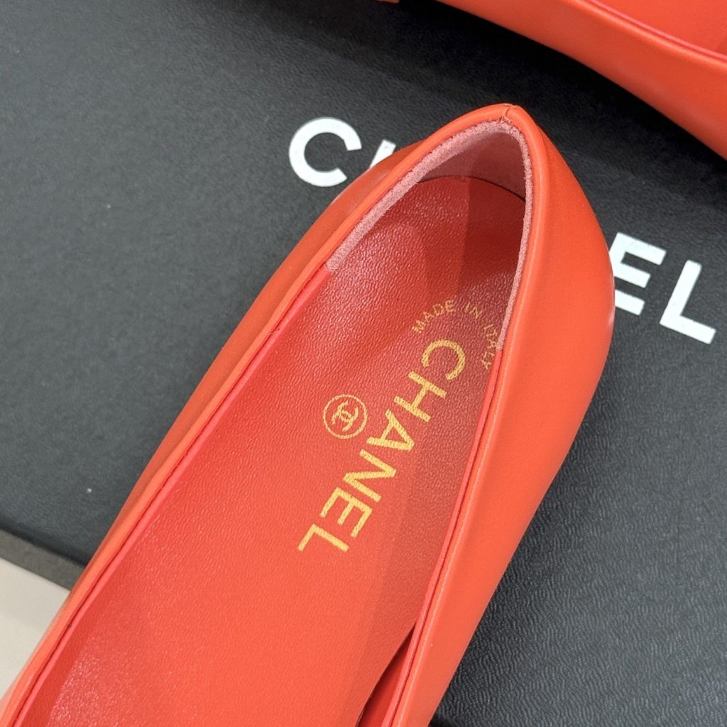 CHANEL Double C Two-tone Flat Ballet Flats in Full-grain Lambskin with Italian Leather Sole