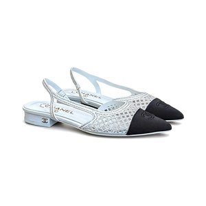 CHANEL Double C Square Toe Glossy Leather Flat Loafers in Genuine Lambskin Italian Leather Sole