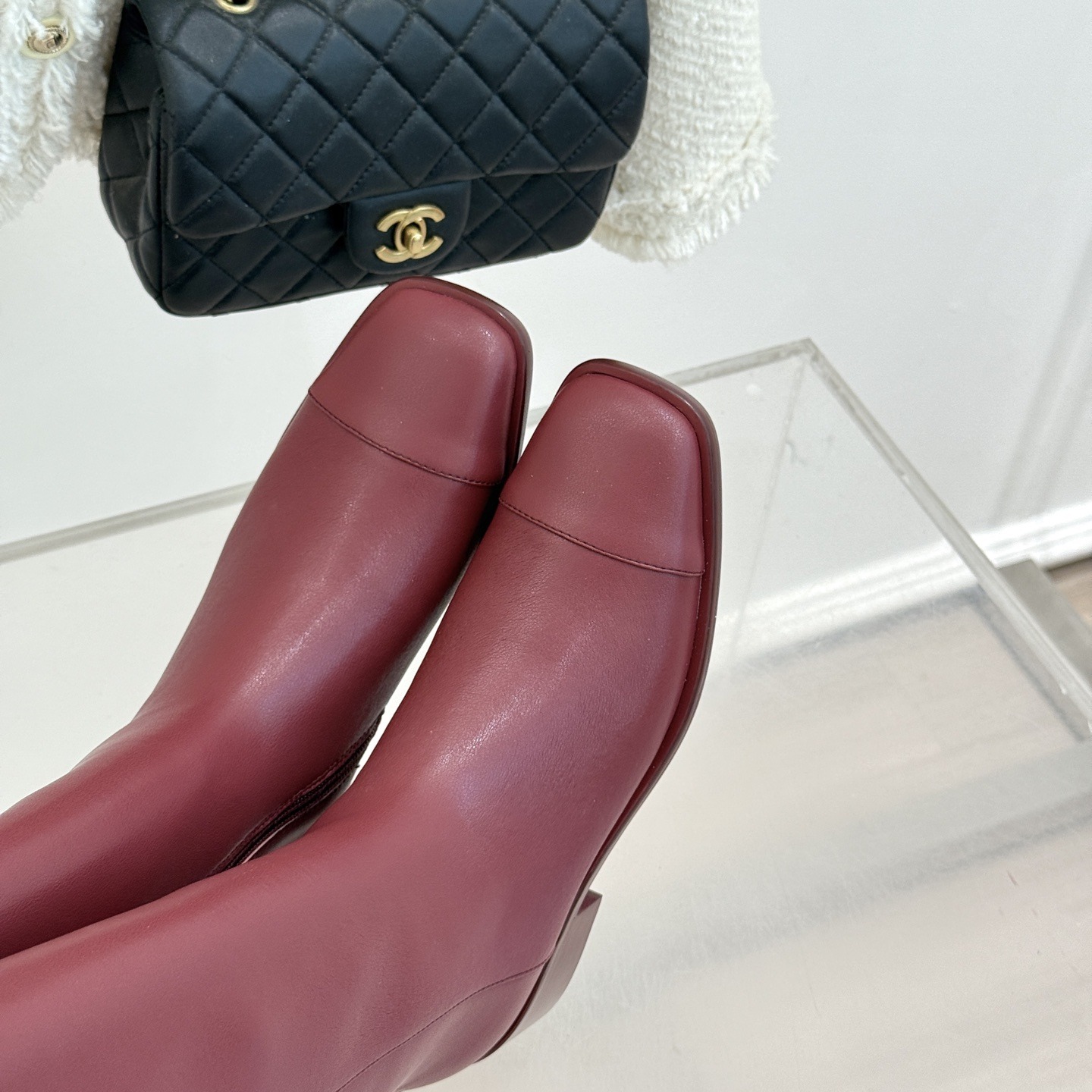 CHANEL Double C Metal Buckle Strap Riding Short Boots in Genuine Cowhide with Lambskin Lining and Italian Leather Sole
