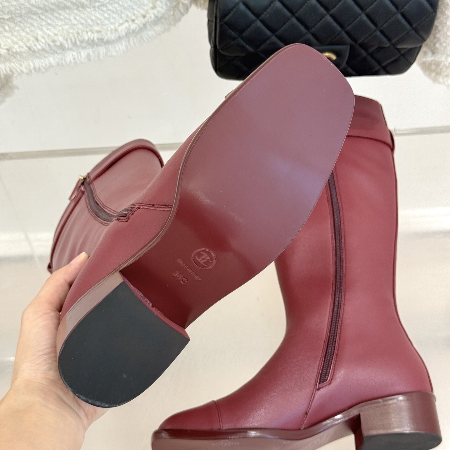 CHANEL Double C Metal Buckle Strap Riding Short Boots in Genuine Cowhide with Lambskin Lining and Italian Leather Sole
