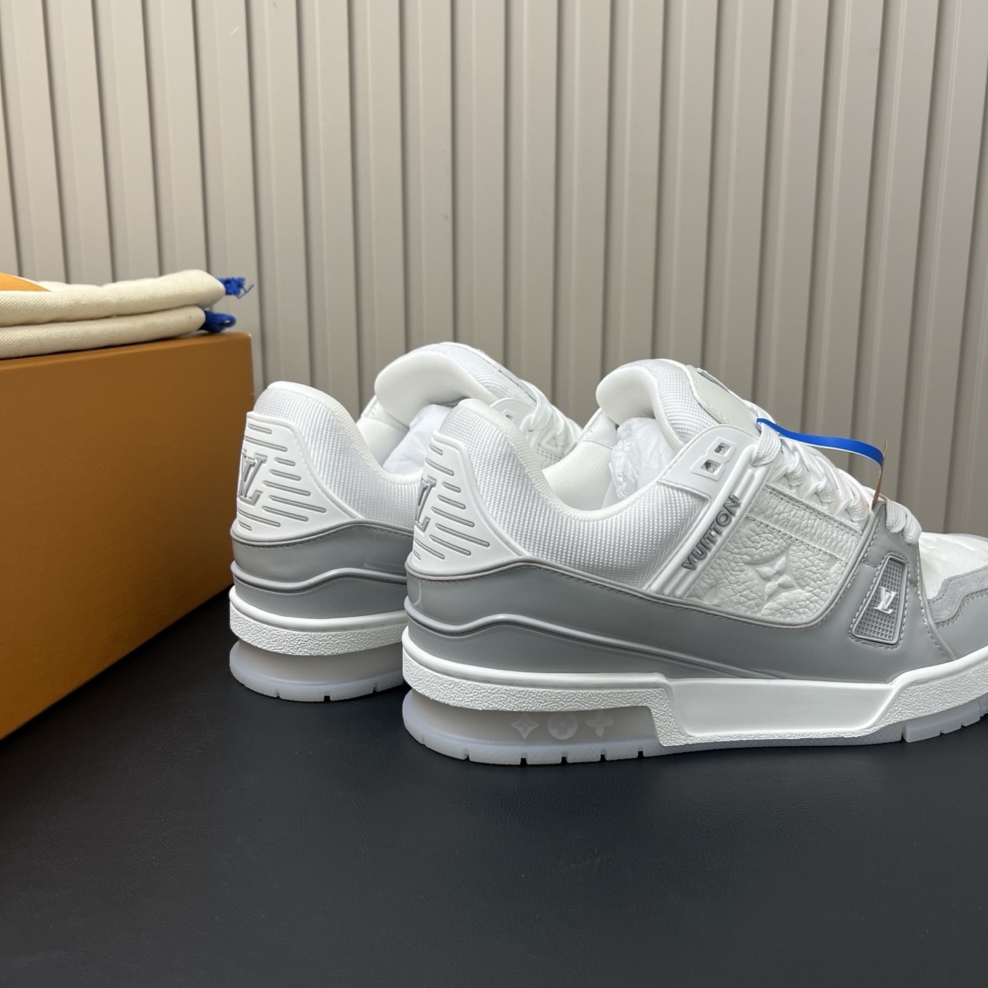 LOUIS VUITTON Trainer Style Sneakers in Genuine Calfskin with TPU Sole