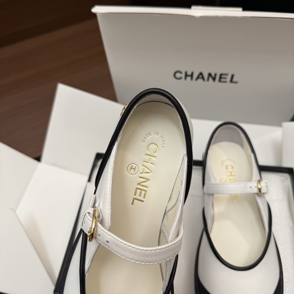 CHANEL Classic Mary Jane with Two-Tone Rubber Toe in Silk and Lambskin with TPU Outsole