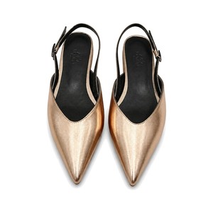 Hermes Eclair Pointed Toe Backless Slingback Flats in Genuine Calfskin with Wool Lining and Italian Leather Sole