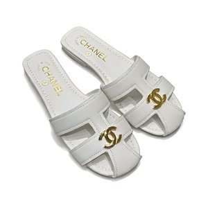 Chanel Double C Logo Roman Flat Sandals Italian Calfskin Goatskin Lining Edition 2