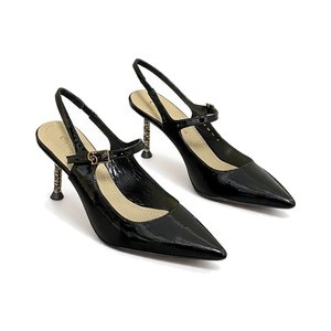 Dior D-Cherie Open-back High Heel Pumps in Calfskin with Lambskin Lining and Italian Leather Sole