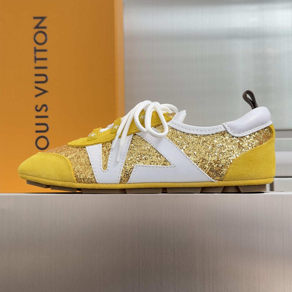 Louis Vuitton Sneakerina Ballet Mary Jane Sneakers in Denim with Monogram Trim