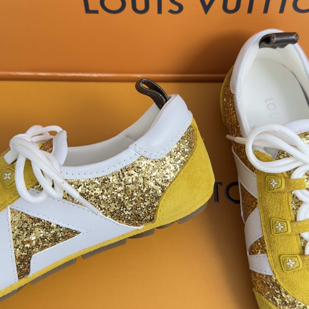 Louis Vuitton Sneakerina Ballet Mary Jane Sneakers in Denim with Monogram Trim