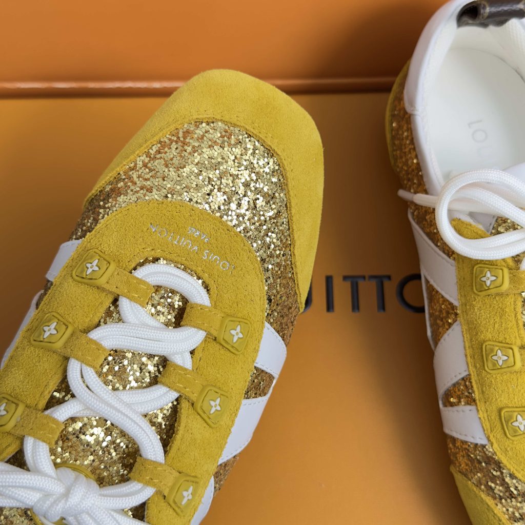 Louis Vuitton Sneakerina Ballet Mary Jane Sneakers in Denim with Monogram Trim