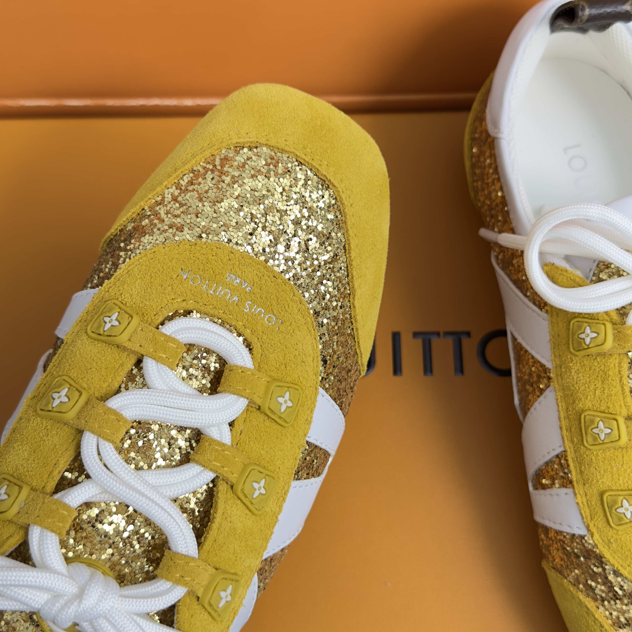 Louis Vuitton Sneakerina Ballet Mary Jane Sneakers in Denim with Monogram Trim