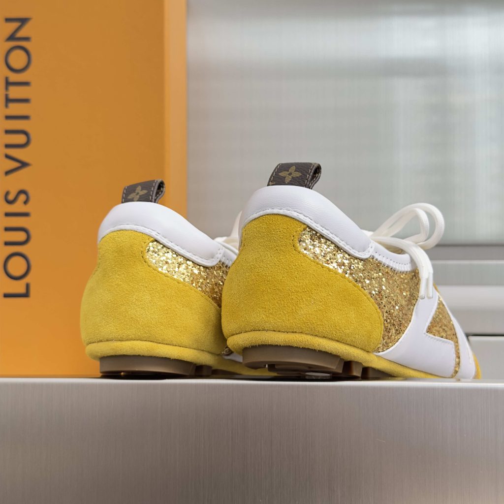 Louis Vuitton Sneakerina Ballet Mary Jane Sneakers in Denim with Monogram Trim