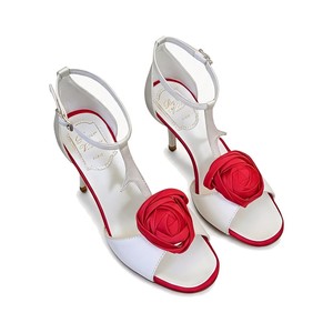 Roger Vivier Pointed Rose Buckle High Heel Pumps in Silk with Italian Leather Sole