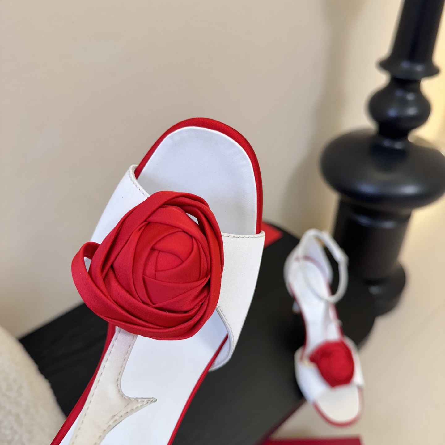 Roger Vivier Pointed Rose Buckle High Heel Pumps in Silk with Italian Leather Sole