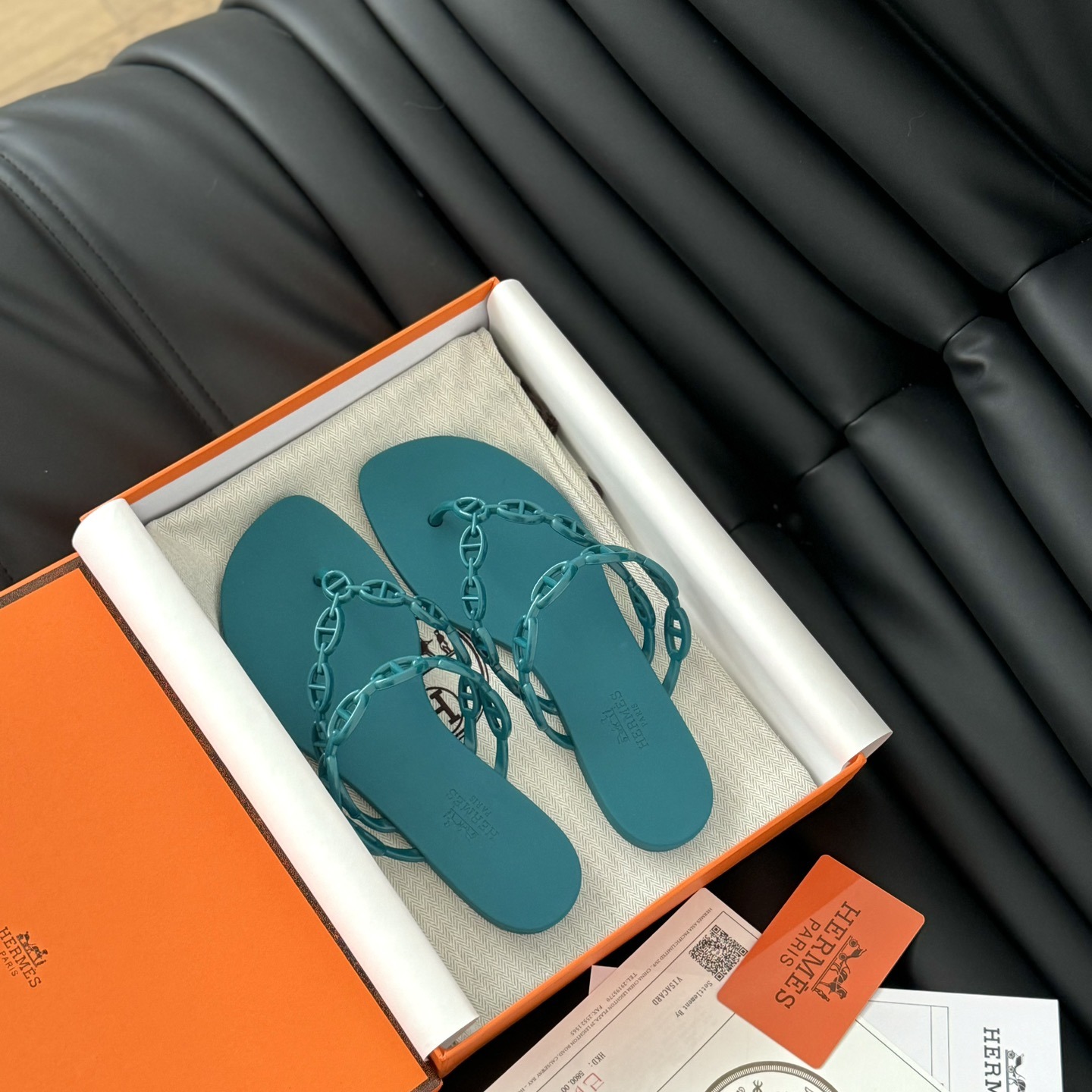 Hermès 24S Jelly Slide Slippers in PVC with Layered Sole