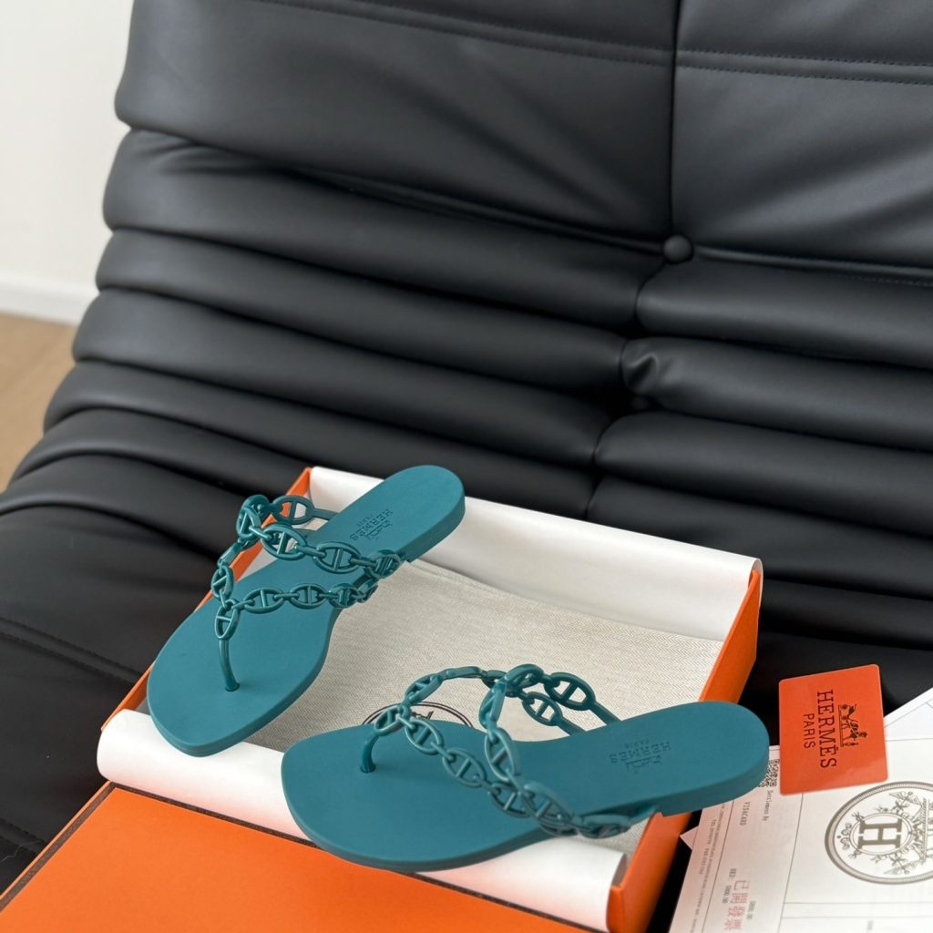 Hermès 24S Jelly Slide Slippers in PVC with Layered Sole