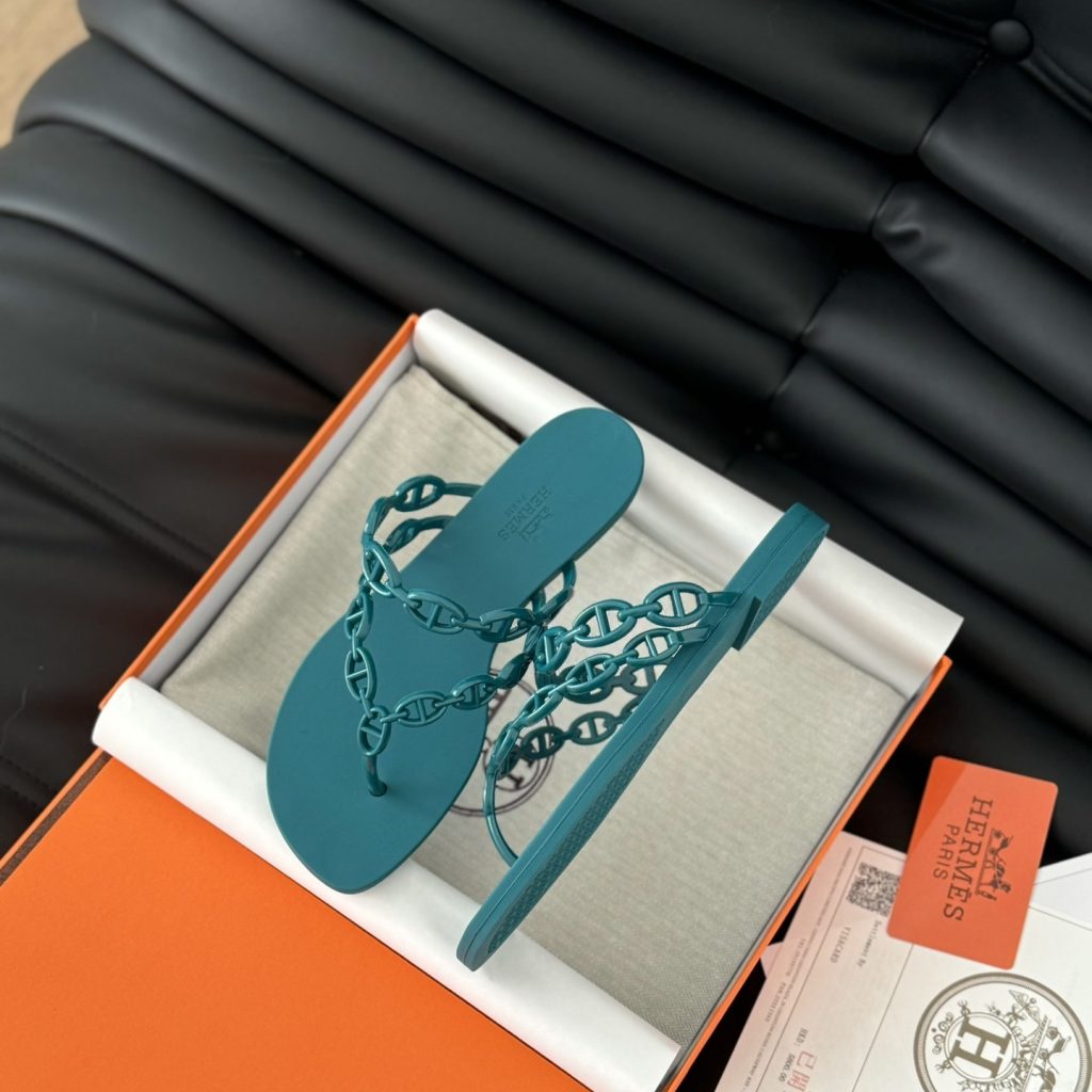 Hermès 24S Jelly Slide Slippers in PVC with Layered Sole