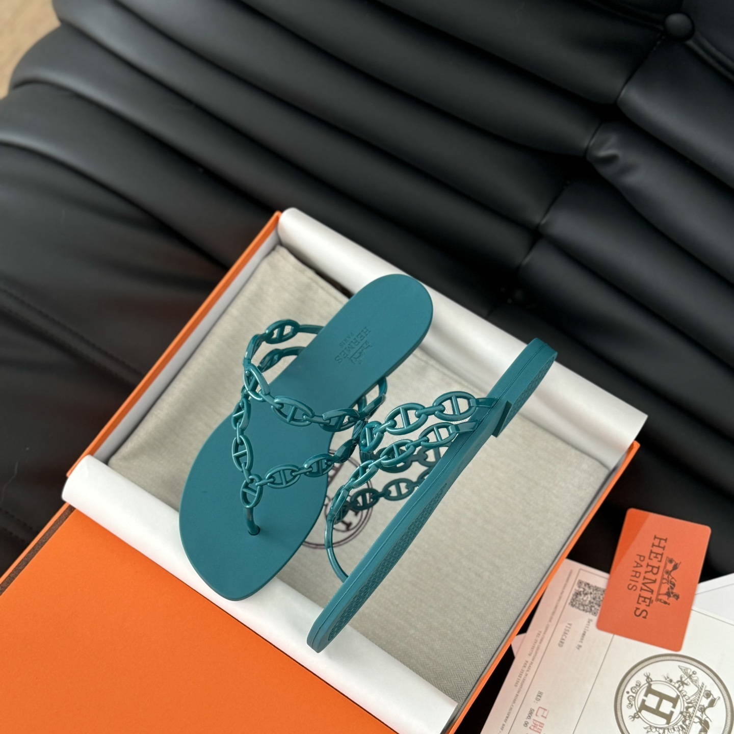 Hermès 24S Jelly Slide Slippers in PVC with Layered Sole