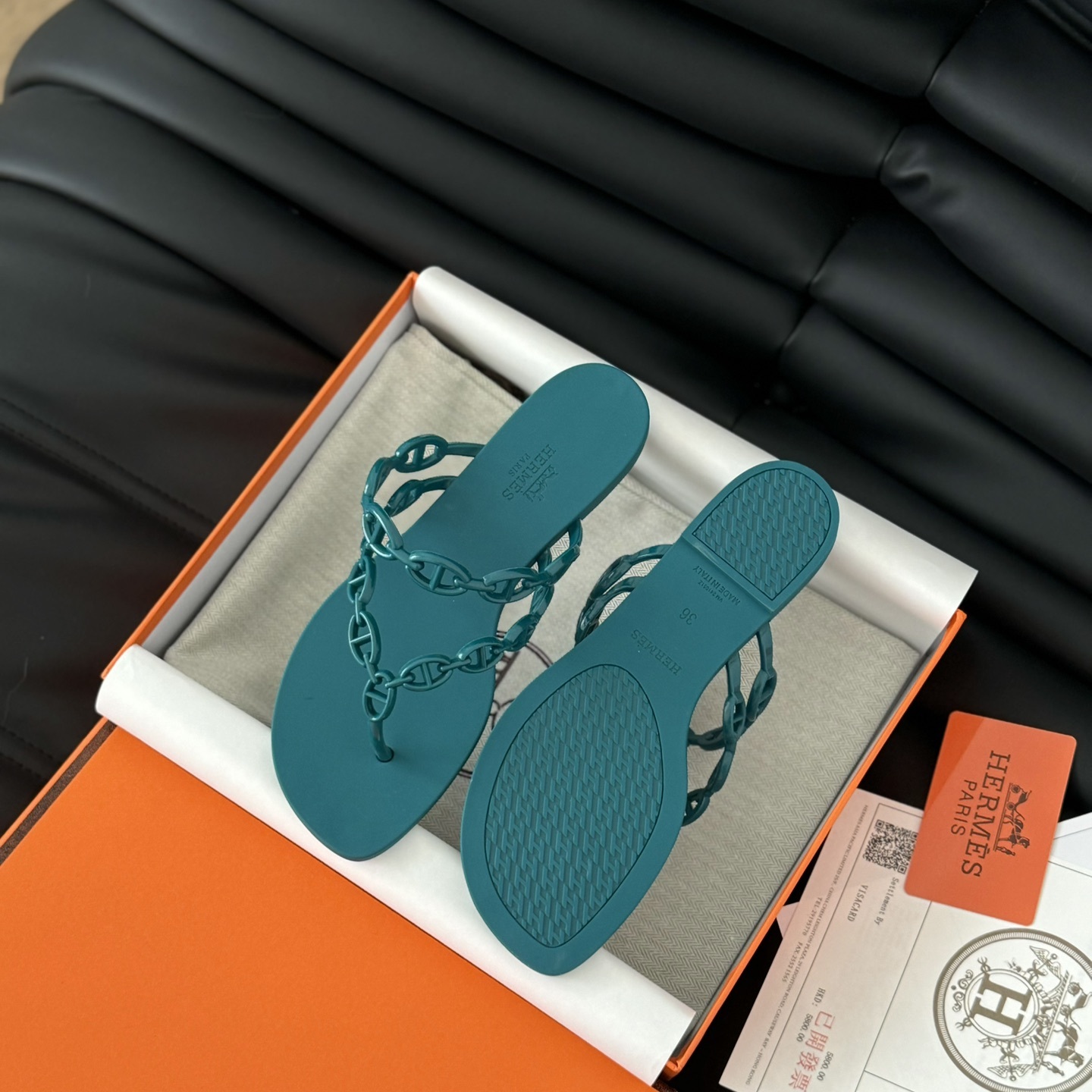 Hermès 24S Jelly Slide Slippers in PVC with Layered Sole