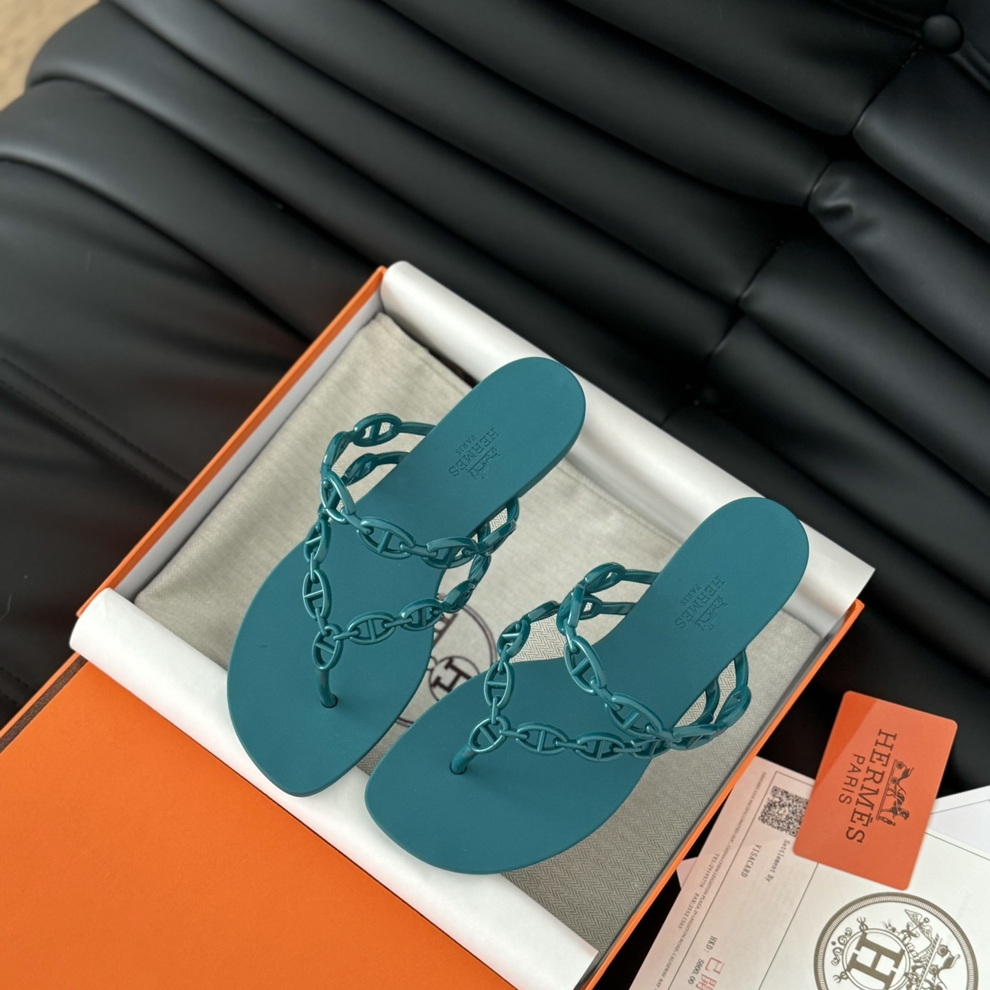 Hermès 24S Jelly Slide Slippers in PVC with Layered Sole