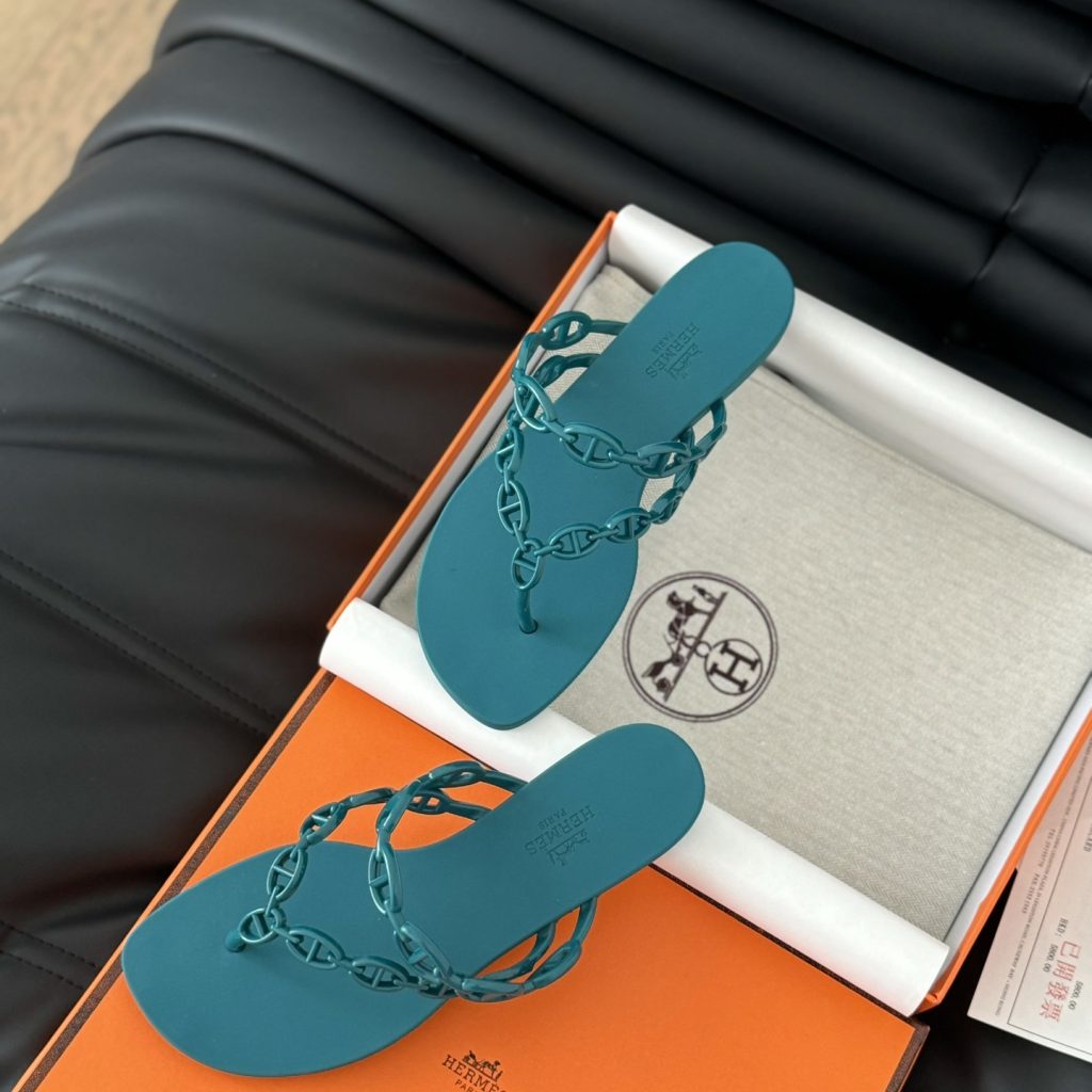 Hermès 24S Jelly Slide Slippers in PVC with Layered Sole