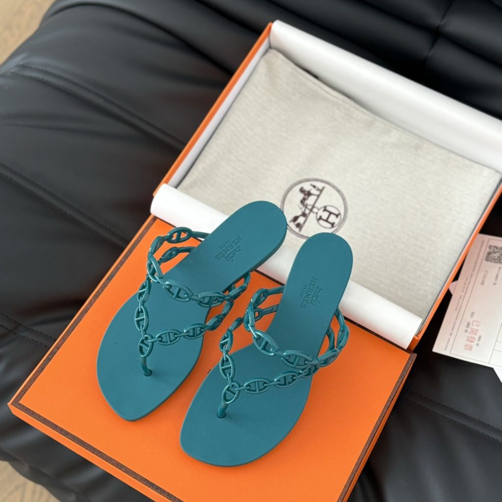 Hermès 24S Jelly Slide Slippers in PVC with Layered Sole