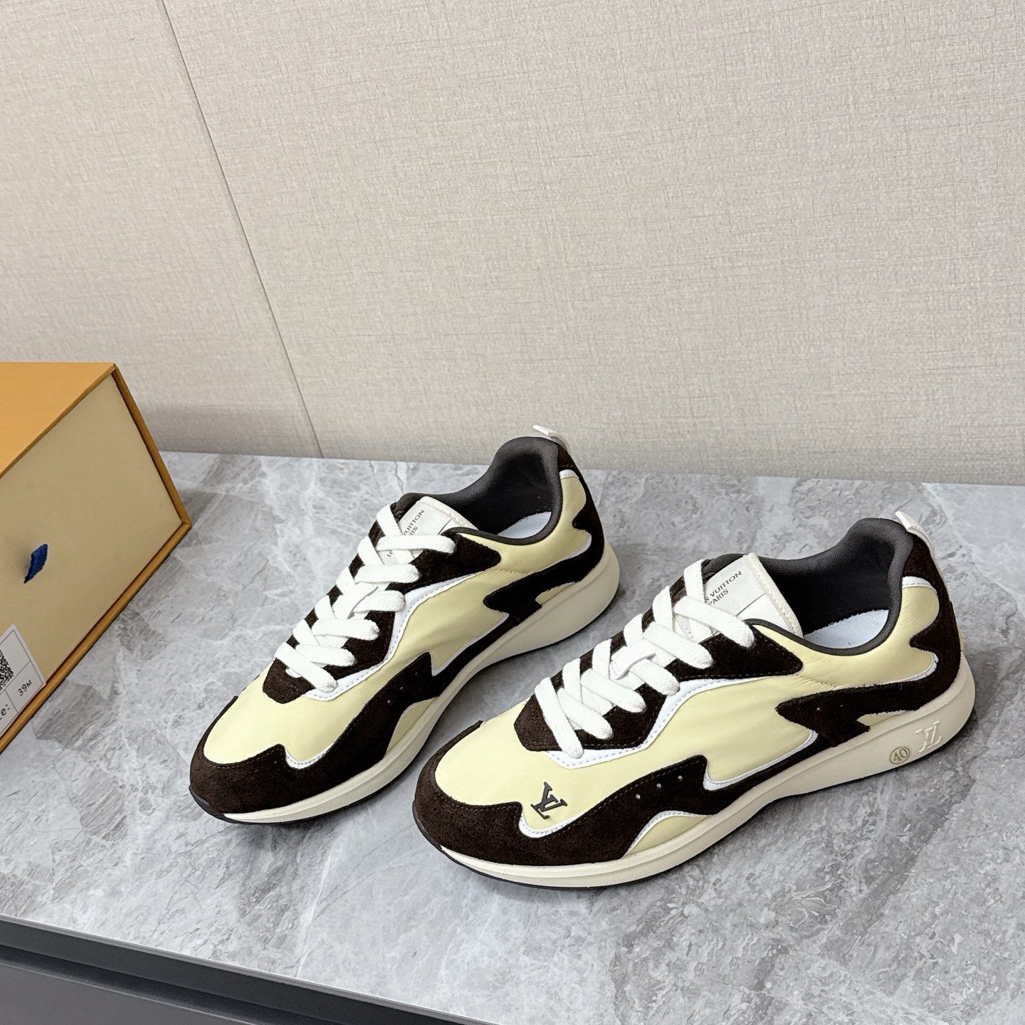 Louis Vuitton Mixed-Color Low-Top Running Sneakers in Nylon and Suede with Lightweight Rubber Outsole