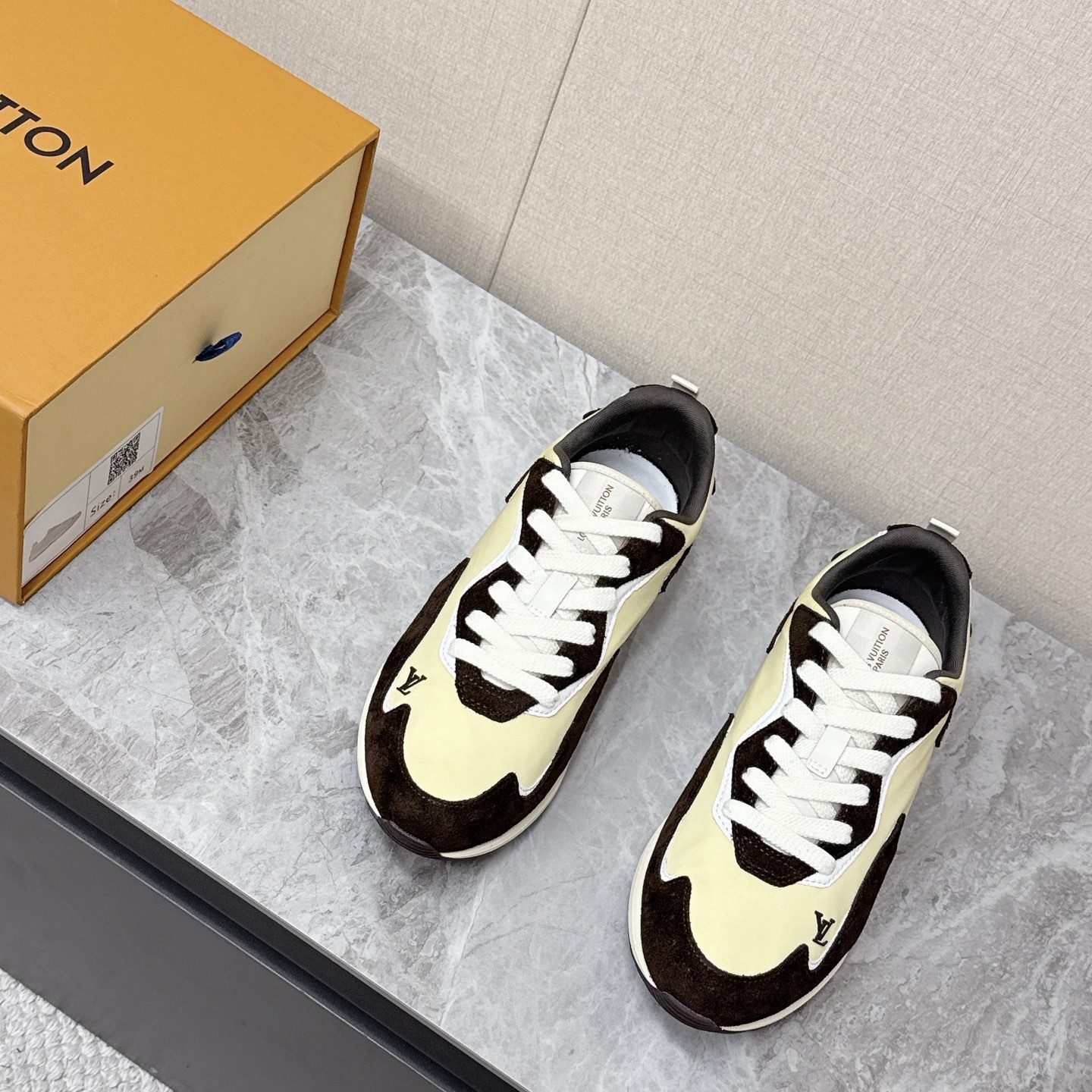 Louis Vuitton Mixed-Color Low-Top Running Sneakers in Nylon and Suede with Lightweight Rubber Outsole