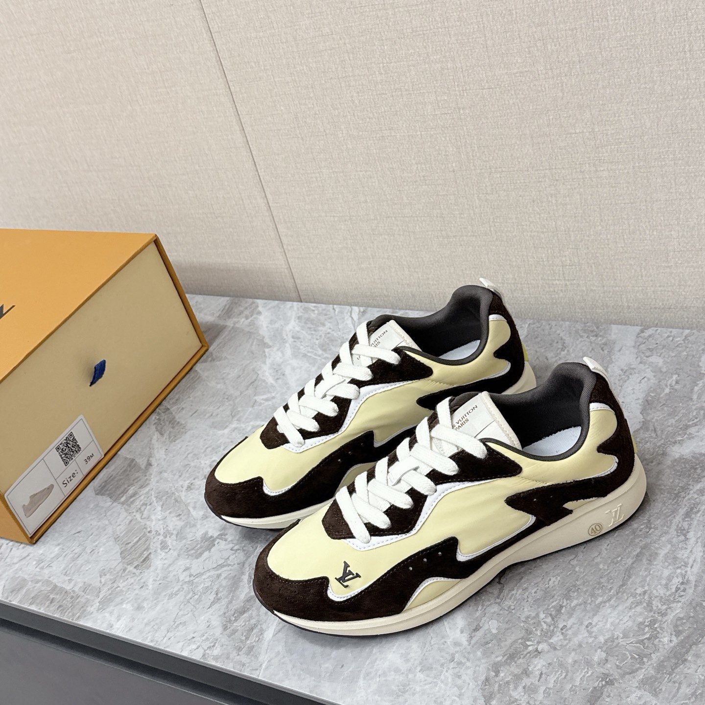 Louis Vuitton Mixed-Color Low-Top Running Sneakers in Nylon and Suede with Lightweight Rubber Outsole