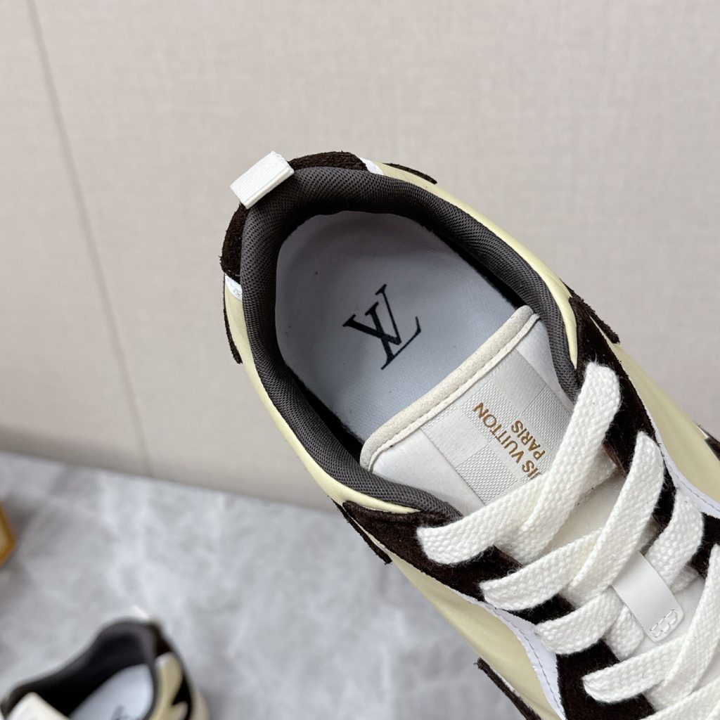 Louis Vuitton Mixed-Color Low-Top Running Sneakers in Nylon and Suede with Lightweight Rubber Outsole