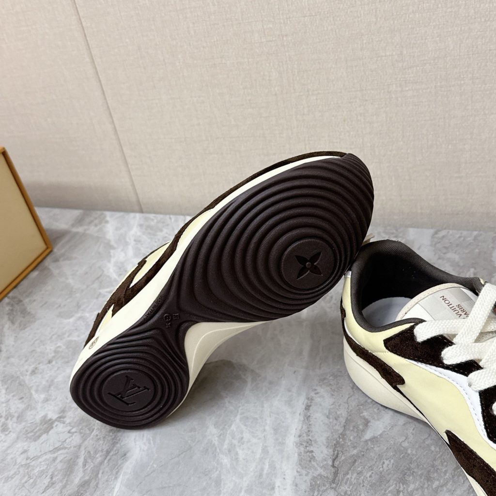 Louis Vuitton Mixed-Color Low-Top Running Sneakers in Nylon and Suede with Lightweight Rubber Outsole