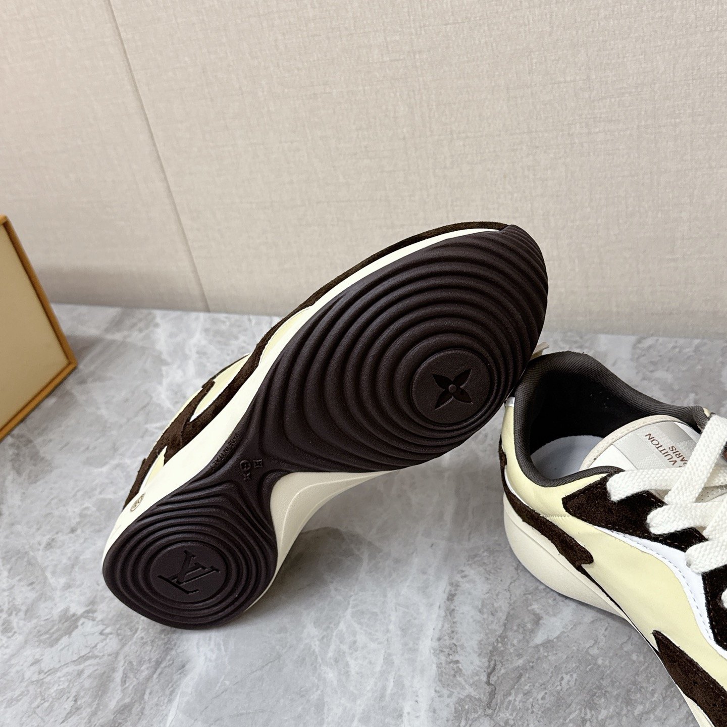 Louis Vuitton Mixed-Color Low-Top Running Sneakers in Nylon and Suede with Lightweight Rubber Outsole