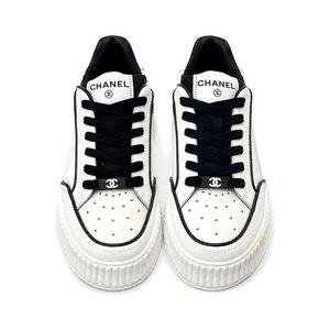 CHANEL Platform Casual Sneakers in Premium Calfskin with Lambskin Lining and TPU Outsole