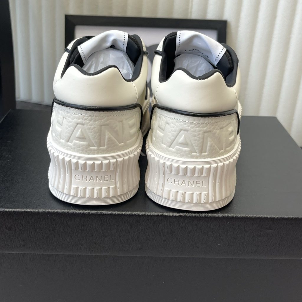 CHANEL Platform Casual Sneakers in Premium Calfskin with Lambskin Lining and TPU Outsole
