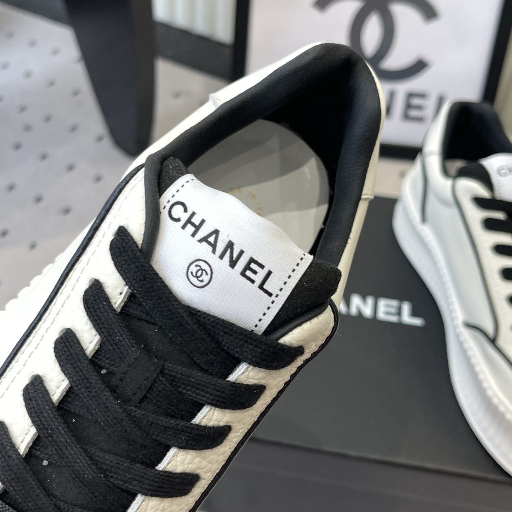 CHANEL Platform Casual Sneakers in Premium Calfskin with Lambskin Lining and TPU Outsole